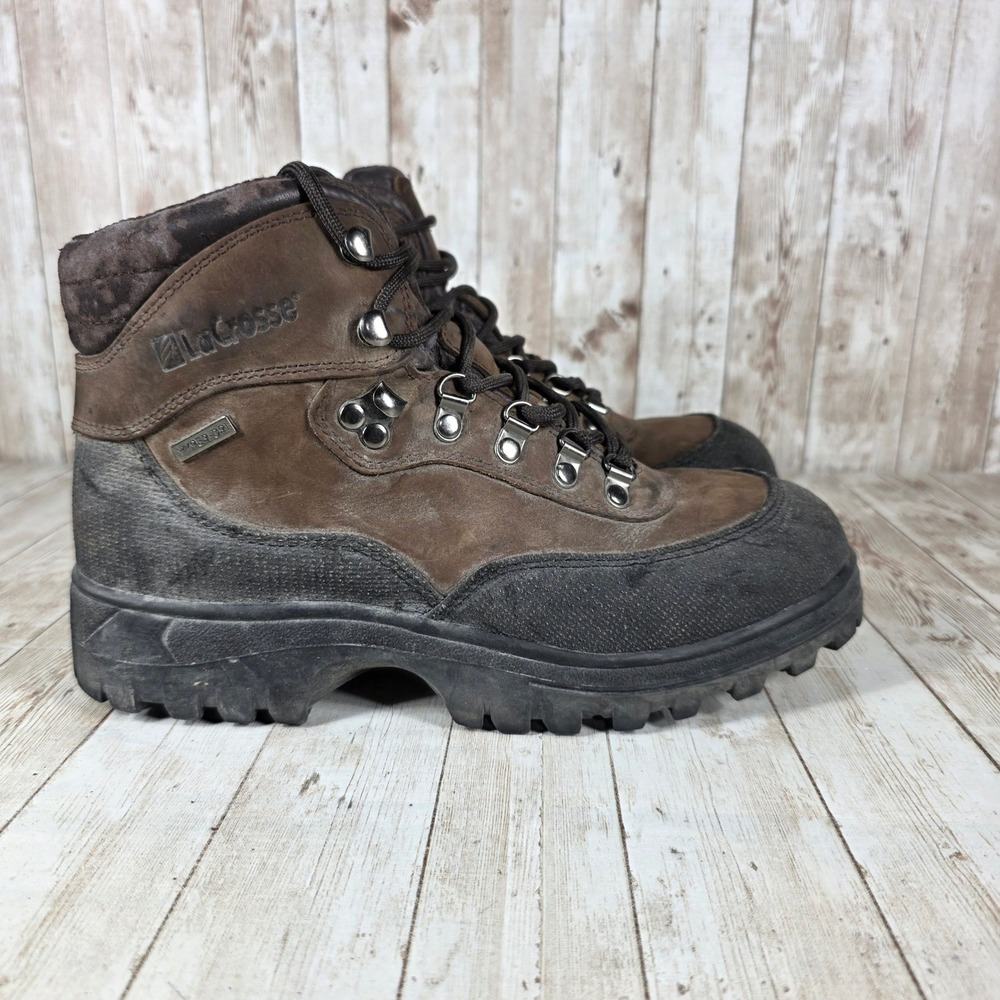 LaCrosse Waterproof Leather‎ Hiking Boots Mens Size 8.5M Brown Workwear